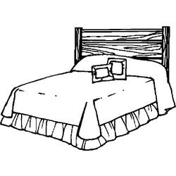 着色页: 床 (对象) #168113 - 免费可打印着色页