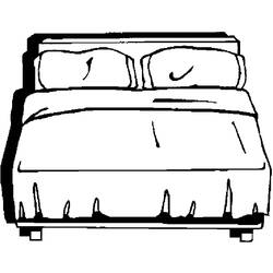 着色页: 床 (对象) #168121 - 免费可打印着色页