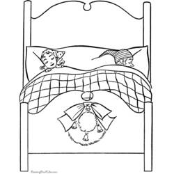 着色页: 床 (对象) #168136 - 免费可打印着色页