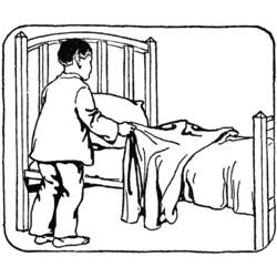 着色页: 床 (对象) #168172 - 免费可打印着色页
