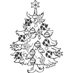 着色页: 圣诞树 (对象) #167459 - 免费可打印着色页