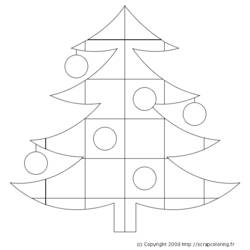 着色页: 圣诞树 (对象) #167495 - 免费可打印着色页