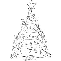 着色页: 圣诞树 (对象) #167497 - 免费可打印着色页