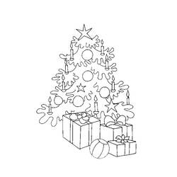 着色页: 圣诞树 (对象) #167519 - 免费可打印着色页