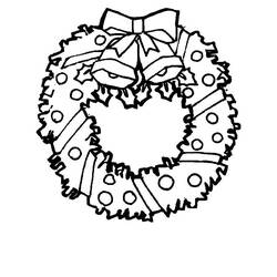 着色页: 圣诞花环 (对象) #169334 - 免费可打印着色页