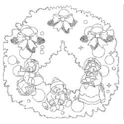 着色页: 圣诞花环 (对象) #169375 - 免费可打印着色页