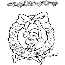 着色页: 圣诞花环 (对象) #169421 - 免费可打印着色页