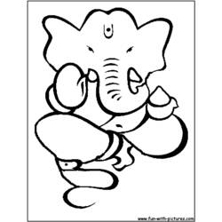 着色页: 印度神话：象头神 (宗教和神话) #96858 - 免费可打印着色页