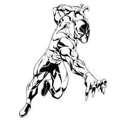 着色页: Black Panther (超级英雄和超级恶棍) #176300 - 免费可打印着色页