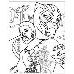 着色页: Black Panther (超级英雄和超级恶棍) #176305 - 免费可打印着色页