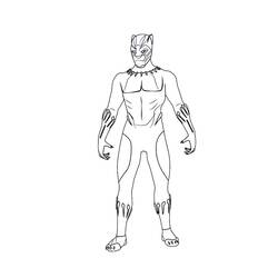 着色页: Black Panther (超级英雄和超级恶棍) #176306 - 免费可打印着色页