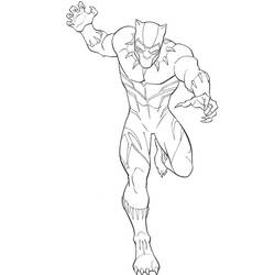着色页: Black Panther (超级英雄和超级恶棍) #176309 - 免费可打印着色页