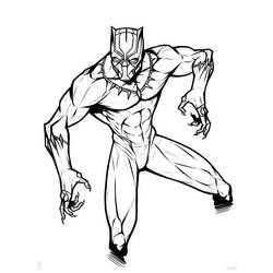 着色页: Black Panther (超级英雄和超级恶棍) #176313 - 免费可打印着色页