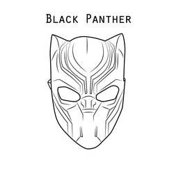 着色页: Black Panther (超级英雄和超级恶棍) #176317 - 免费可打印着色页