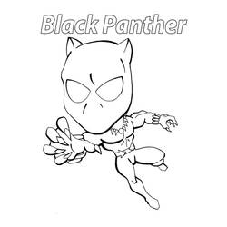 着色页: Black Panther (超级英雄和超级恶棍) #176318 - 免费可打印着色页