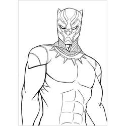 着色页: Black Panther (超级英雄和超级恶棍) #176320 - 免费可打印着色页