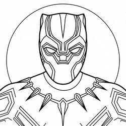 着色页: Black Panther (超级英雄和超级恶棍) #219837 - 免费可打印着色页