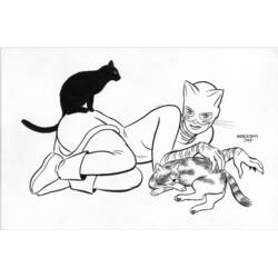 着色页: 猫女 (超级英雄和超级恶棍) #78051 - 免费可打印着色页