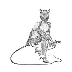 着色页: 猫女 (超级英雄和超级恶棍) #78072 - 免费可打印着色页