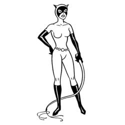 着色页: 猫女 (超级英雄和超级恶棍) #78081 - 免费可打印着色页