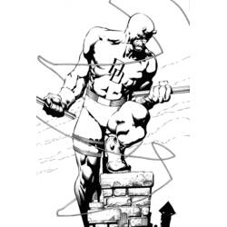 着色页: Daredevil (超级英雄和超级恶棍) #78211 - 免费可打印着色页