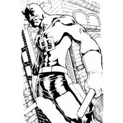 着色页: Daredevil (超级英雄和超级恶棍) #78212 - 免费可打印着色页