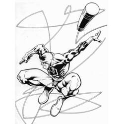 着色页: Daredevil (超级英雄和超级恶棍) #78216 - 免费可打印着色页