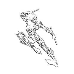 着色页: Daredevil (超级英雄和超级恶棍) #78219 - 免费可打印着色页