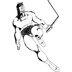着色页: Daredevil (超级英雄和超级恶棍) #78220 - 免费可打印着色页