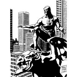 着色页: Daredevil (超级英雄和超级恶棍) #78232 - 免费可打印着色页