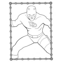 着色页: Daredevil (超级英雄和超级恶棍) #78233 - 免费可打印着色页