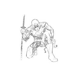 着色页: Daredevil (超级英雄和超级恶棍) #78317 - 免费可打印着色页