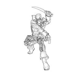 着色页: 死侍 (超级英雄和超级恶棍) #82885 - 免费可打印着色页