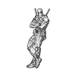 着色页: 死侍 (超级英雄和超级恶棍) #82894 - 免费可打印着色页