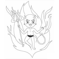 着色页: Devil (超级英雄和超级恶棍) #204127 - 免费可打印着色页