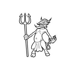 着色页: Devil (超级英雄和超级恶棍) #204130 - 免费可打印着色页