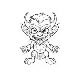 着色页: Devil (超级英雄和超级恶棍) #204131 - 免费可打印着色页