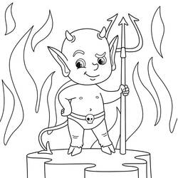 着色页: Devil (超级英雄和超级恶棍) #204133 - 免费可打印着色页