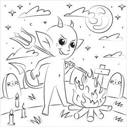 着色页: Devil (超级英雄和超级恶棍) #204138 - 免费可打印着色页