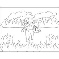 着色页: Devil (超级英雄和超级恶棍) #204142 - 免费可打印着色页