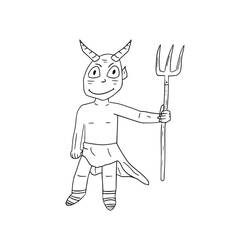 着色页: Devil (超级英雄和超级恶棍) #204145 - 免费可打印着色页