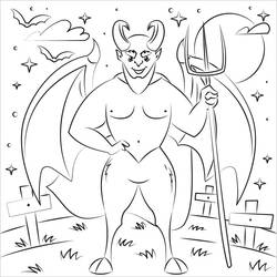 着色页: Devil (超级英雄和超级恶棍) #204150 - 免费可打印着色页