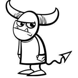 着色页: Devil (超级英雄和超级恶棍) #204152 - 免费可打印着色页