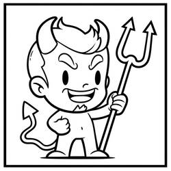 着色页: Devil (超级英雄和超级恶棍) #204158 - 免费可打印着色页