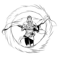 着色页: 奇异博士 (超级英雄和超级恶棍) #211425 - 免费可打印着色页
