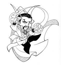 着色页: 奇异博士 (超级英雄和超级恶棍) #211441 - 免费可打印着色页
