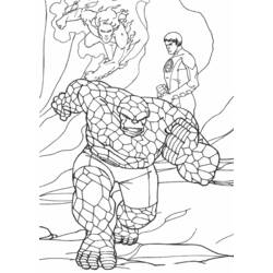 着色页: 神奇四侠 (超级英雄和超级恶棍) #76440 - 免费可打印着色页