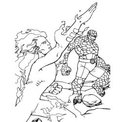 着色页: 神奇四侠 (超级英雄和超级恶棍) #76496 - 免费可打印着色页