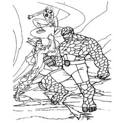 着色页: 神奇四侠 (超级英雄和超级恶棍) #76507 - 免费可打印着色页