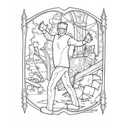 着色页: Frankenstein - 免费可打印着色页